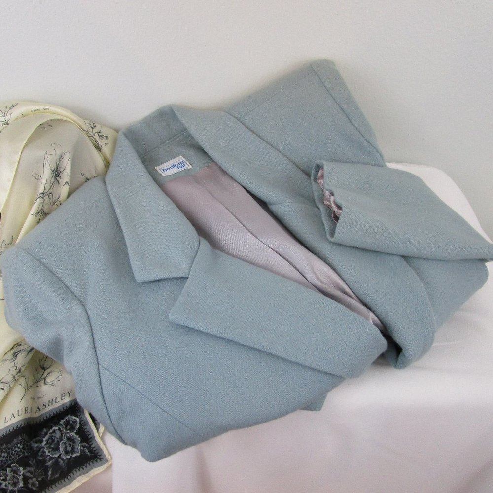 🎉3X Host Pick🎉 Vintage 80's Blue Blazer - Picture 7 of 8
